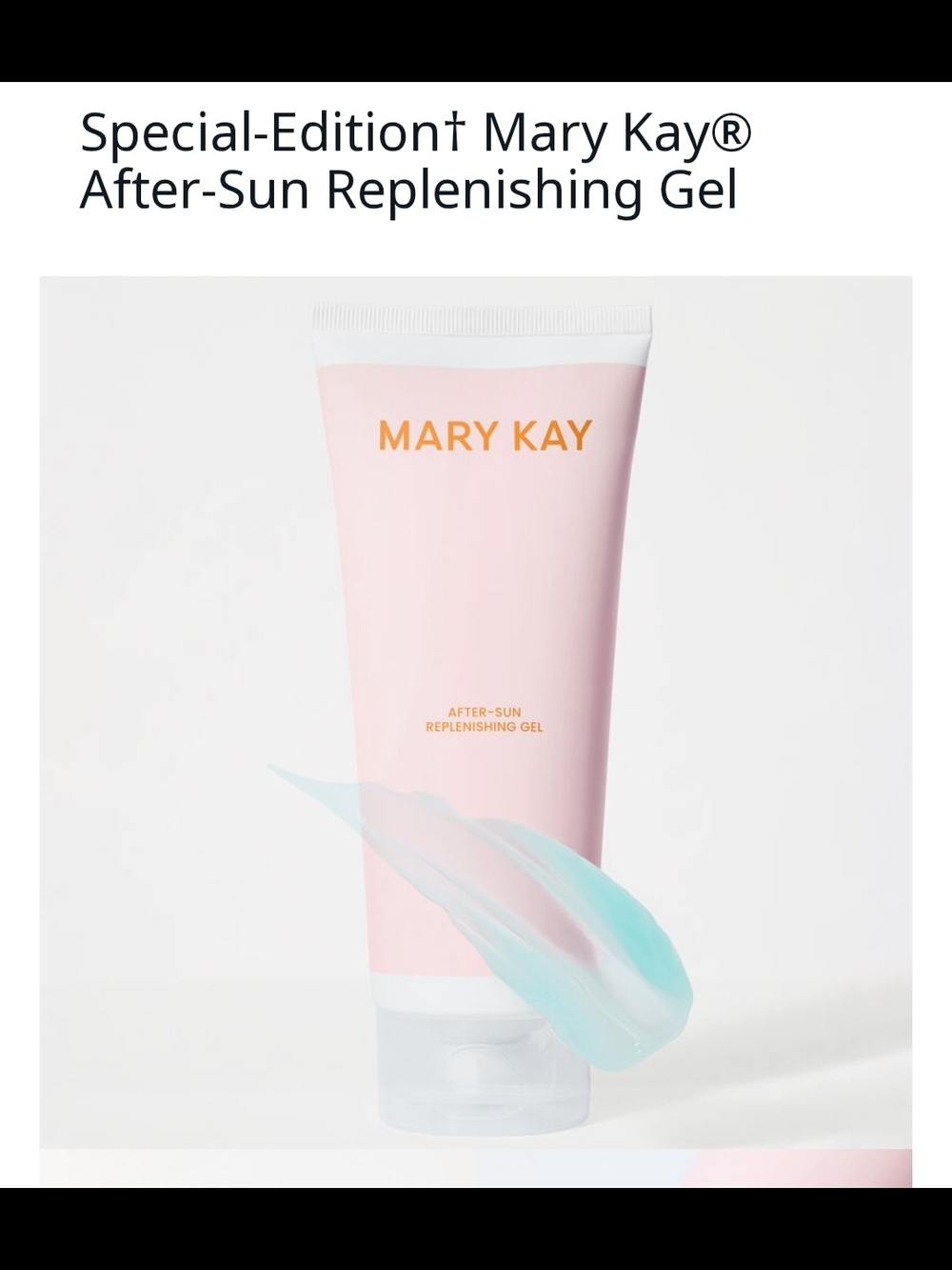 Mary Kay After-Sun Replenishing Gel - Pink with Aqua Gel Swirl